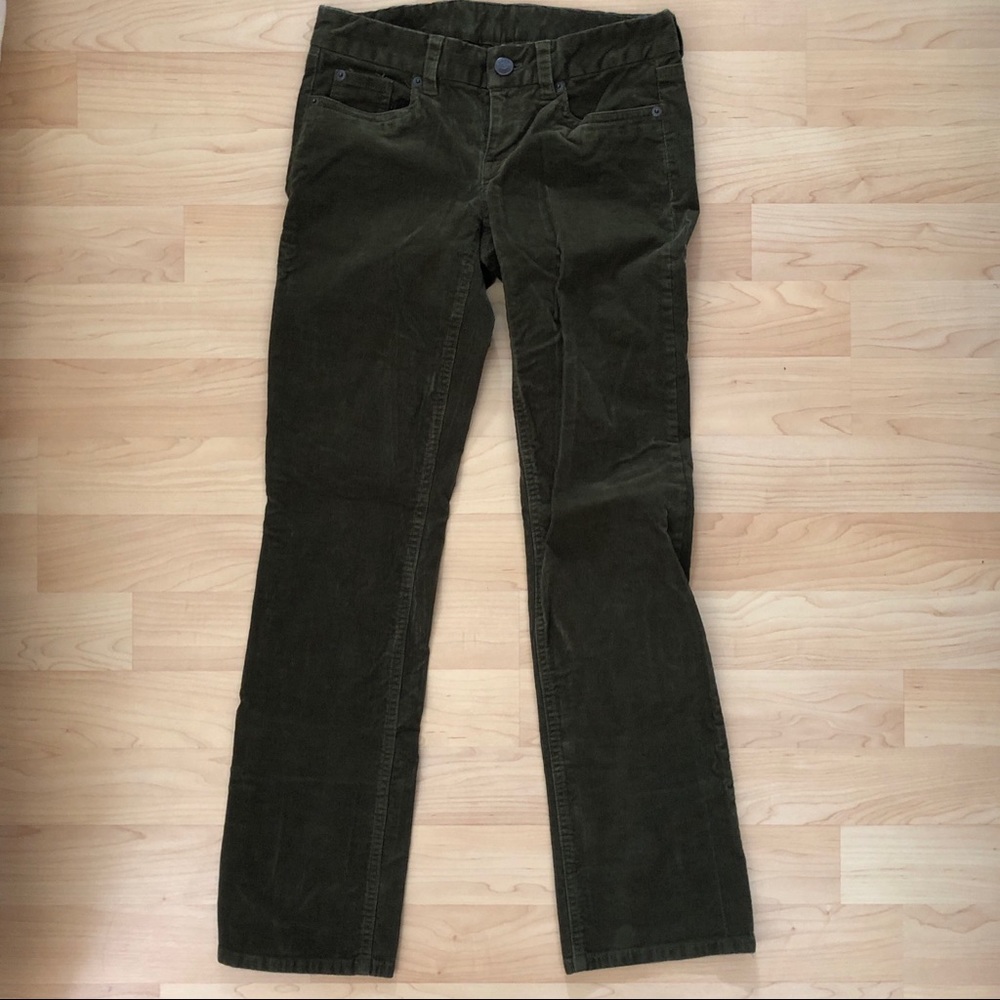 J. crew dark olive corduroy pants